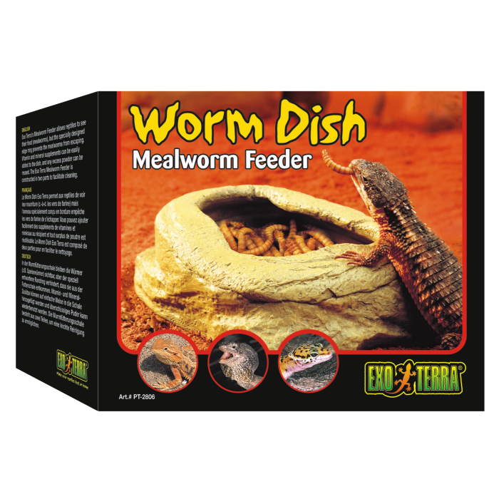 exoterra worm feeder Exo Terra Worm Dish Mealworm Feeder - Image 1