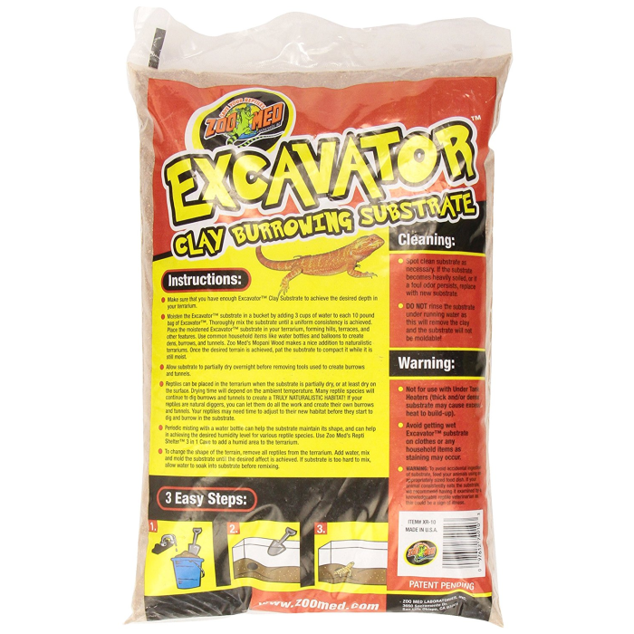 zoo med excavator Zoo Med Excavator Clay Burrowing Substrate 9kg (20lb) Bag - Image 1